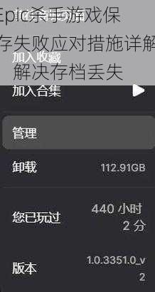 Epic杀手游戏保存失败应对措施详解：解决存档丢失